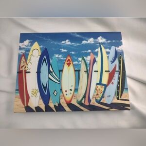 Colorful Surfboard Beach Wall Art Print